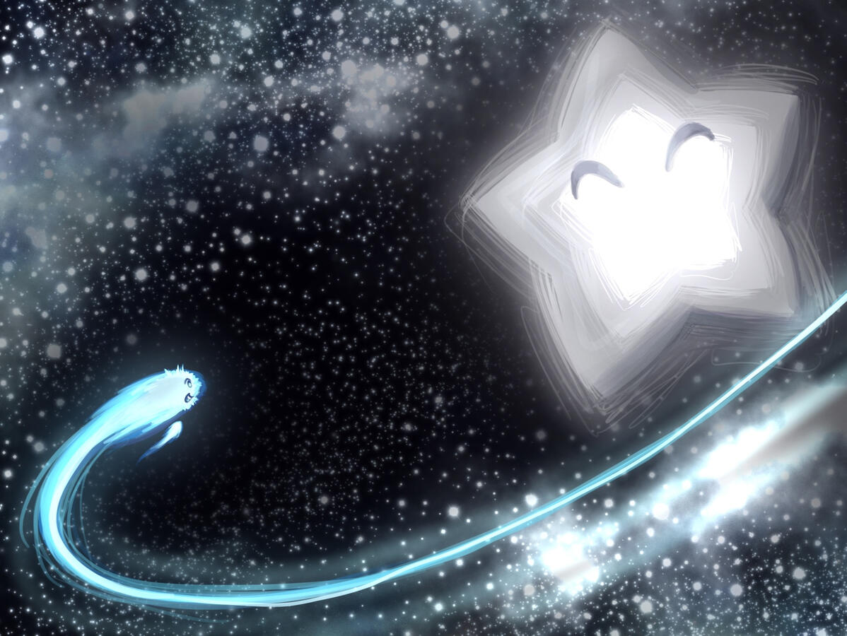 Shooting Stars (Pulsar &amp; I's OC pair) art pt. 1